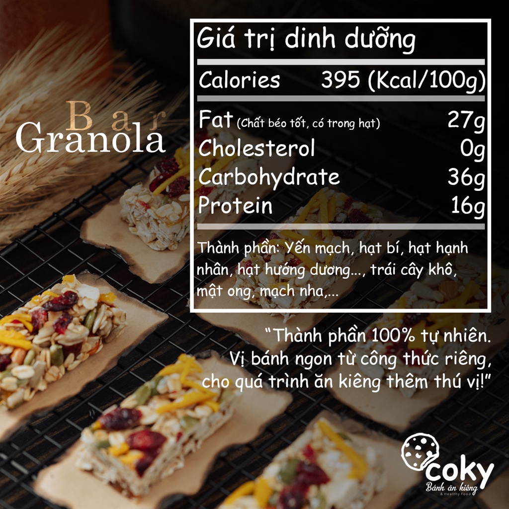 Thanh Granola bánh ngũ cốc cho người tiểu đường ăn kiêng