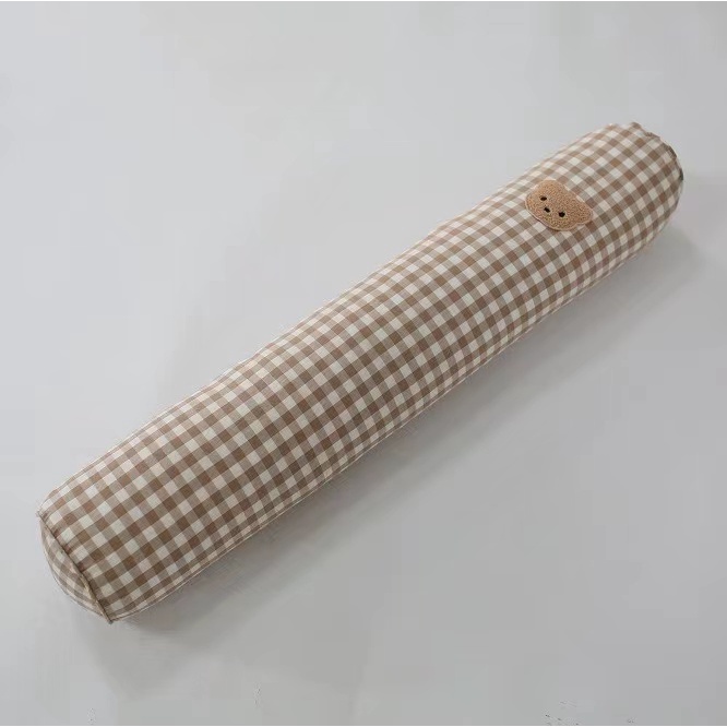 Gối cotton chống va chạm thêu hình gấu phong cách Hàn Quốc cho trẻ sơ sinh