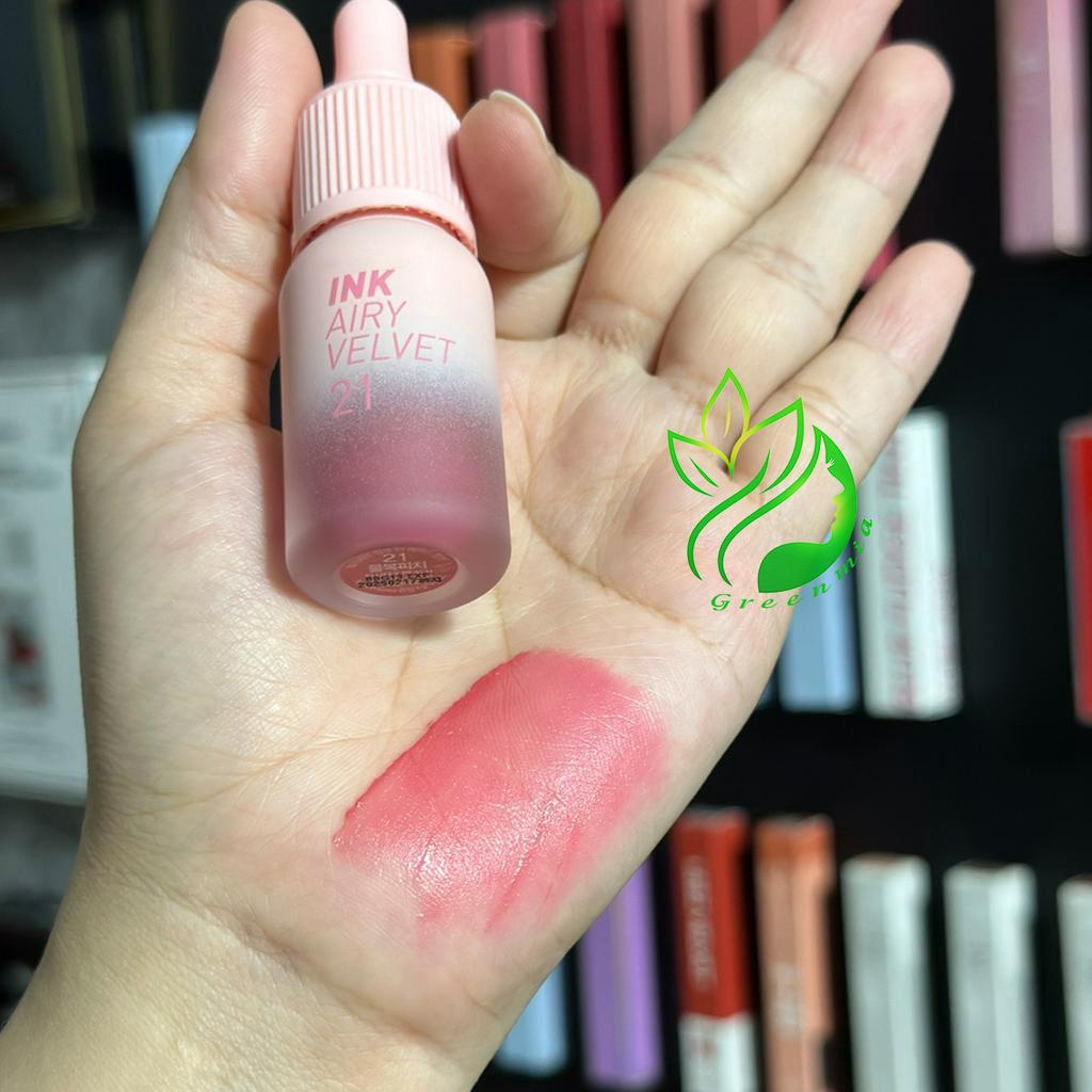 Son Ink Airy 21 Fluffy Peach Hồng Tím Nhẹ Kem Lì Peripera Ink Airy Velvet Lip Tint Mới Nhất 4g