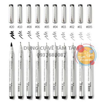 [ TÂM TÂM ]-Bút line đi nét kháng nước Superior, line Superior/Bút trắng -