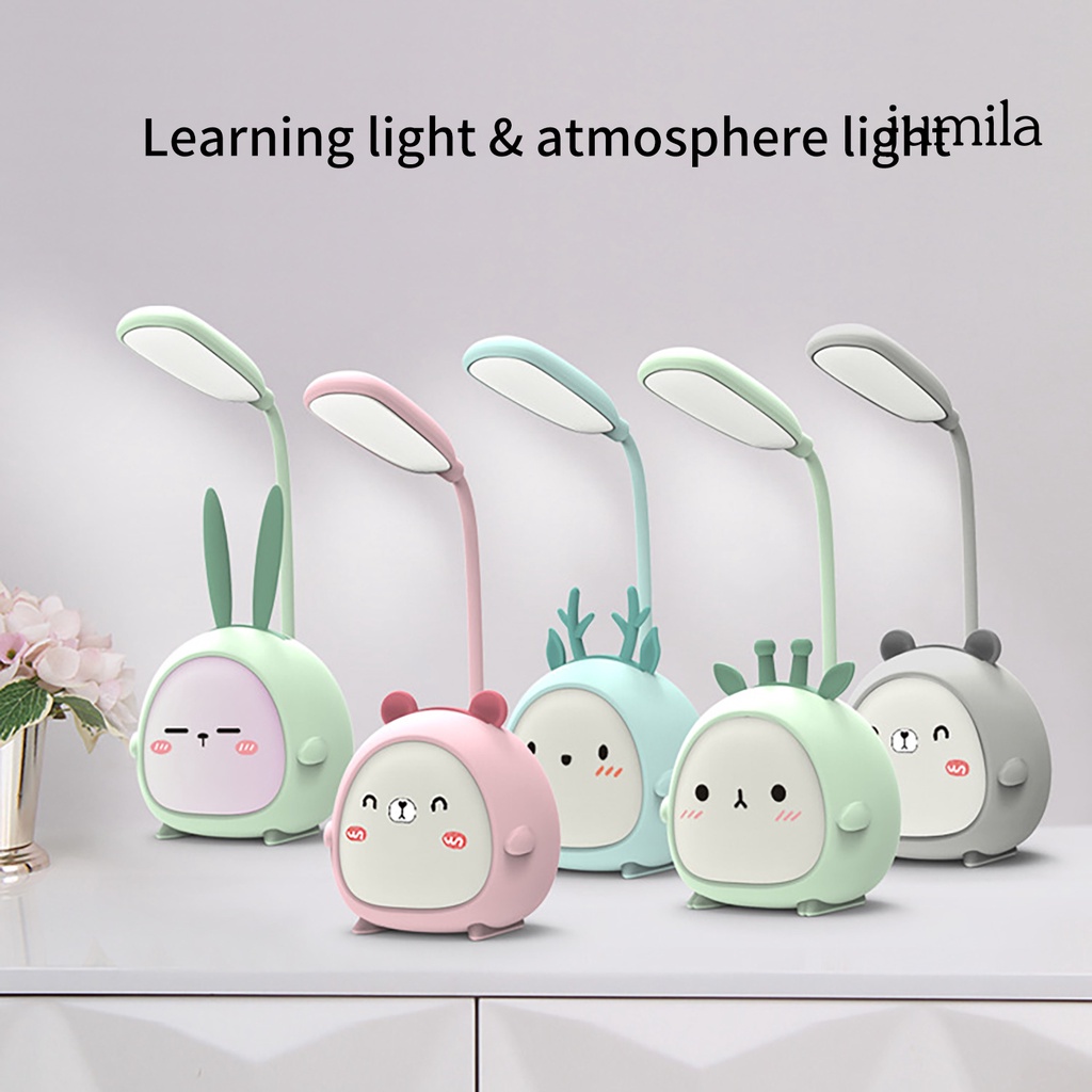 Jumila Đèn Đọc Sách Để Bàn Mini Bảo Vệ Mắt Đa Năng Có Cổng USB Ba Răng Cho Đọc Sách