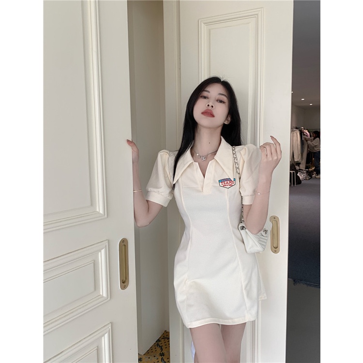 Áo Thun polo Ngắn Tay Thêu Chữ Phong Cách Hàn Quốc Thời Trang Cho Nữ