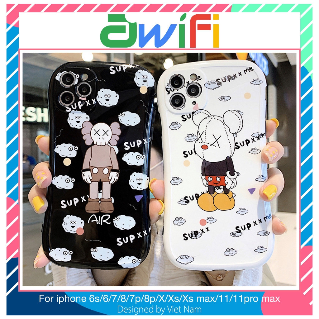 Ốp iphone - Ốp lưng imd cong Kaws sup xx me 6plus/6splus/7/8/7plus/8plus/x/xs/xsmax/11/11promax - Awifi Case T3-2