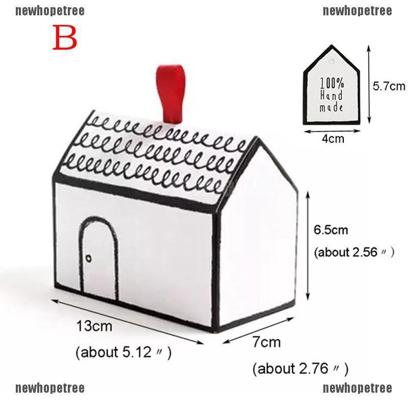 Hộp quà hình ngôi nhà dùng trang trí bánh kẹo