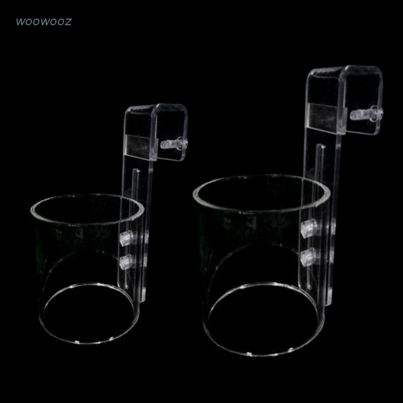 Dụng cụ cho cá ăn hình tròn bằng acrylic trong suốt chống tràn tiện dụng chất lượng cao