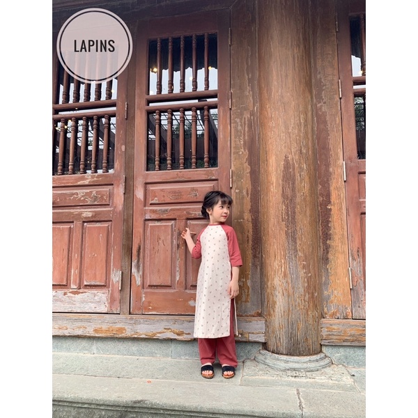 Set áo dài Tết cho bé