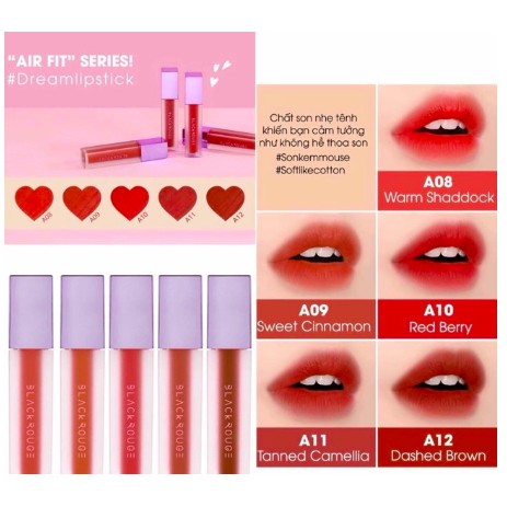 [SIÊU HOT - SẴN VER 1 -4] SON KEM LỲ BLACK ROUGE | BigBuy360 - bigbuy360.vn