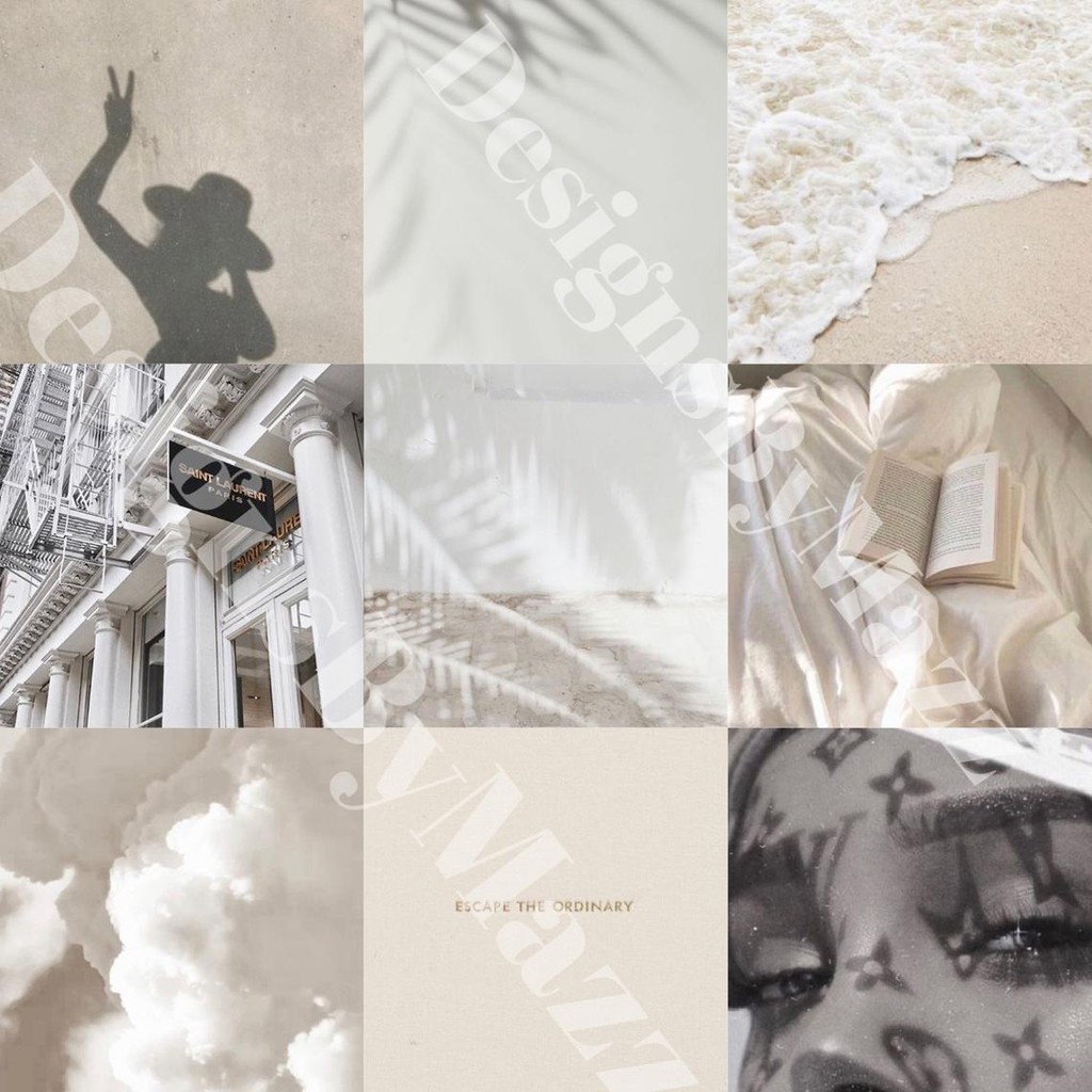 Khổ A4/ A5 Wall Collage dán keo sẵng tường trang trí decor phòng ngủ - theme Light vibes