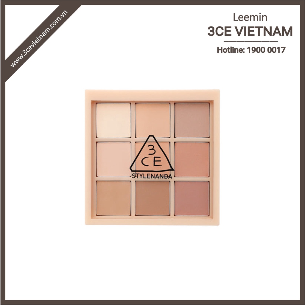 Bảng mắt 9 ô mịn lì 3CE MULTI EYE COLOR PALETTE #DEAR NUDE - 3CE VietNam Leemin