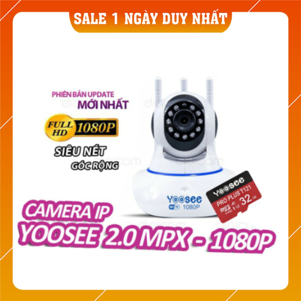 CAMERA IP YooSee 3 Anten 1080HD - Kèm thẻ 32Gb | BigBuy360 - bigbuy360.vn