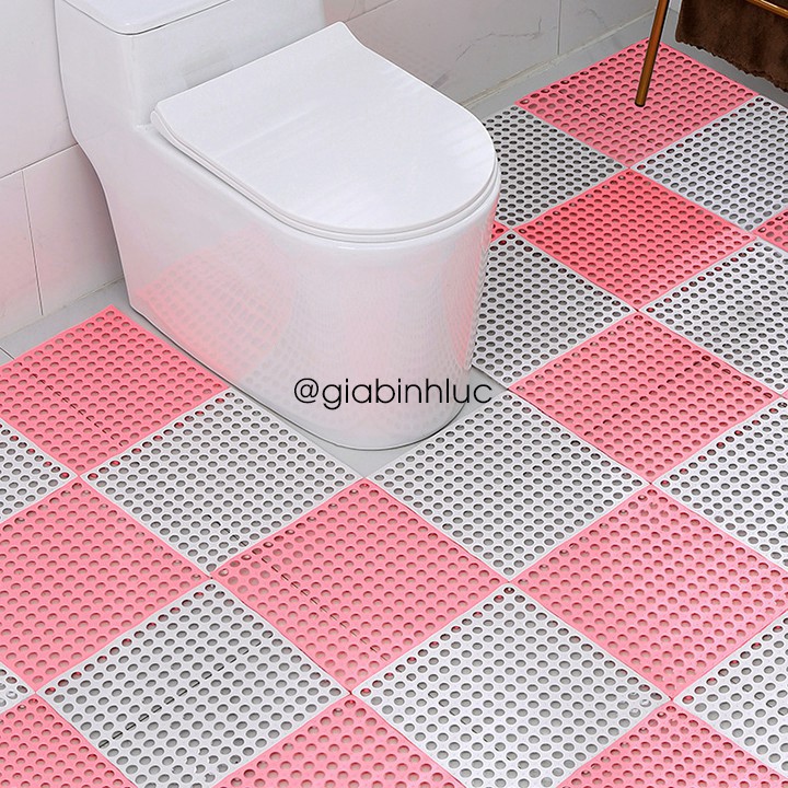 Thảm nhựa lót sàn chống trơn trượt nhà tắm an toàn cho bé giá rẻ kt 30x30cm cực kỳ êm chân