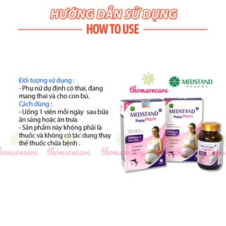 Vitamin bầu medstand happy mom, bổ tổng hợp cho mẹ mang thai và sau sinh - ảnh sản phẩm 6