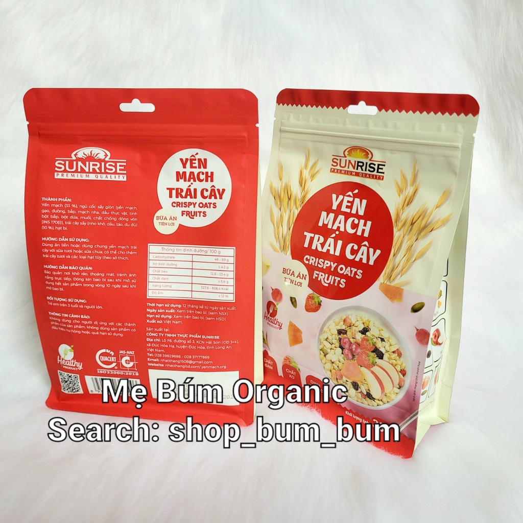 [ HCM Giao Hỏa Tốc] Yến Mạch Trái Cây Sunrise Bịch 300g. Cung Cấp Bữa Ăn Sáng &amp; Phụ Rất Ngon Miệng &amp; Giàu Dinh Dưỡng