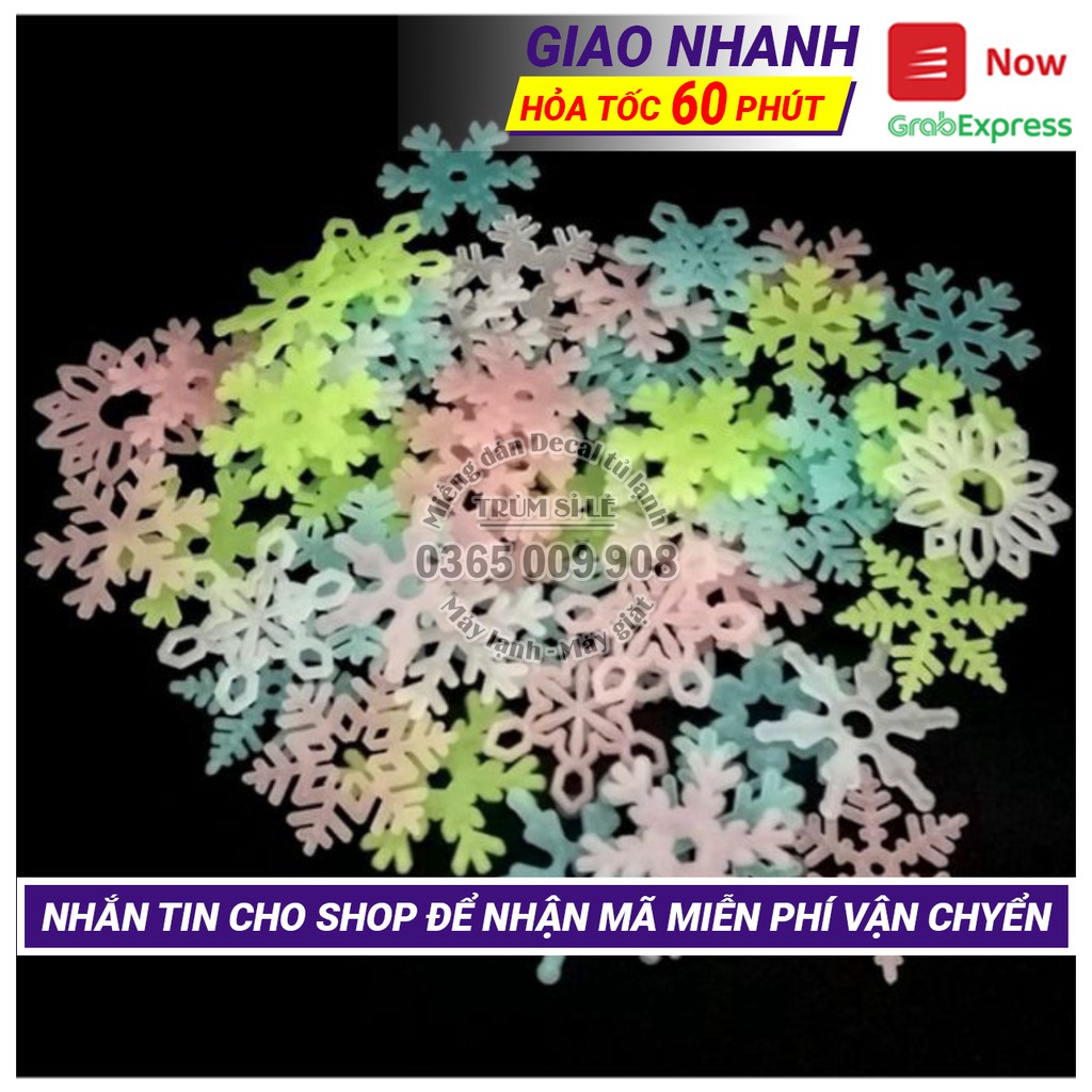 Set 50 bông tuyết trang trí - phát sáng, phù hợp với mọi không gian