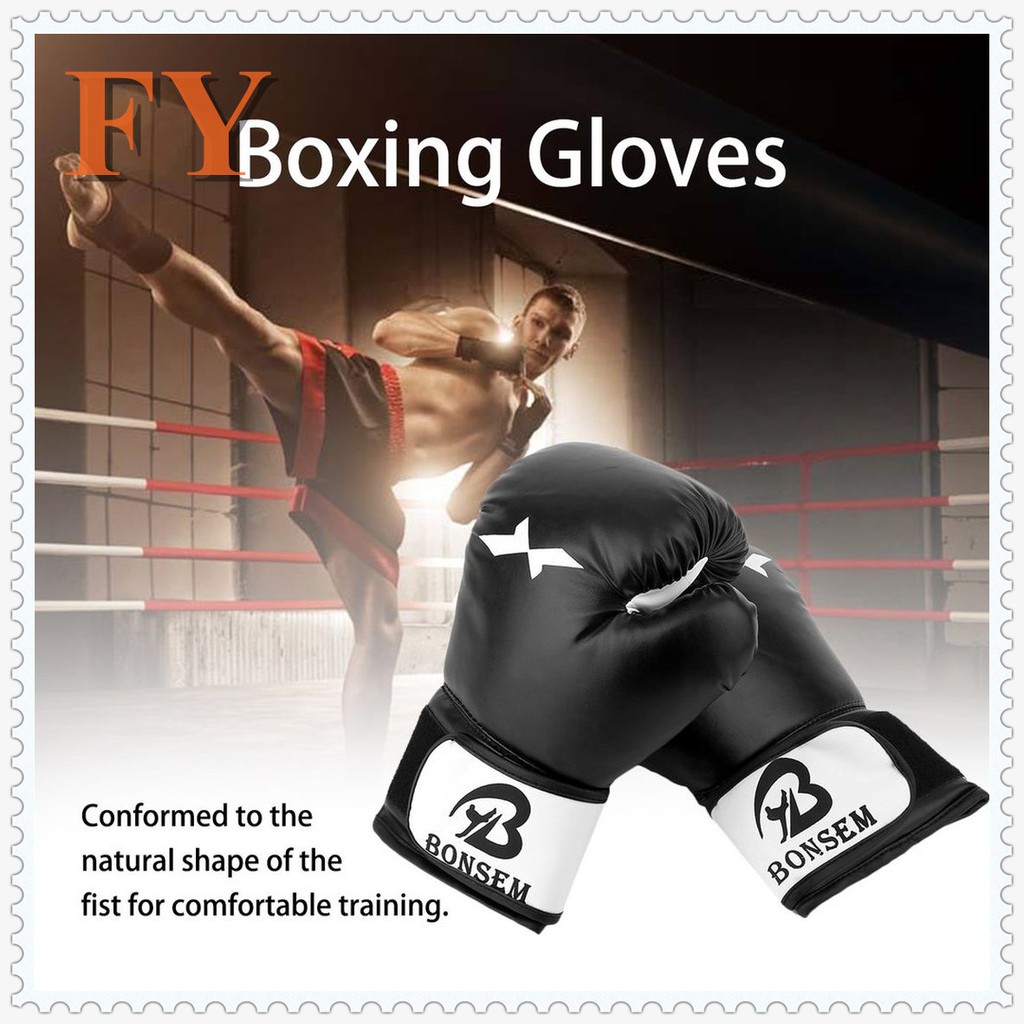 FY**Găng tay Boxing 2 màu chất lượng cao / Good Quality Training Gloves New Style Boxing Gloves 2 Colors Optional