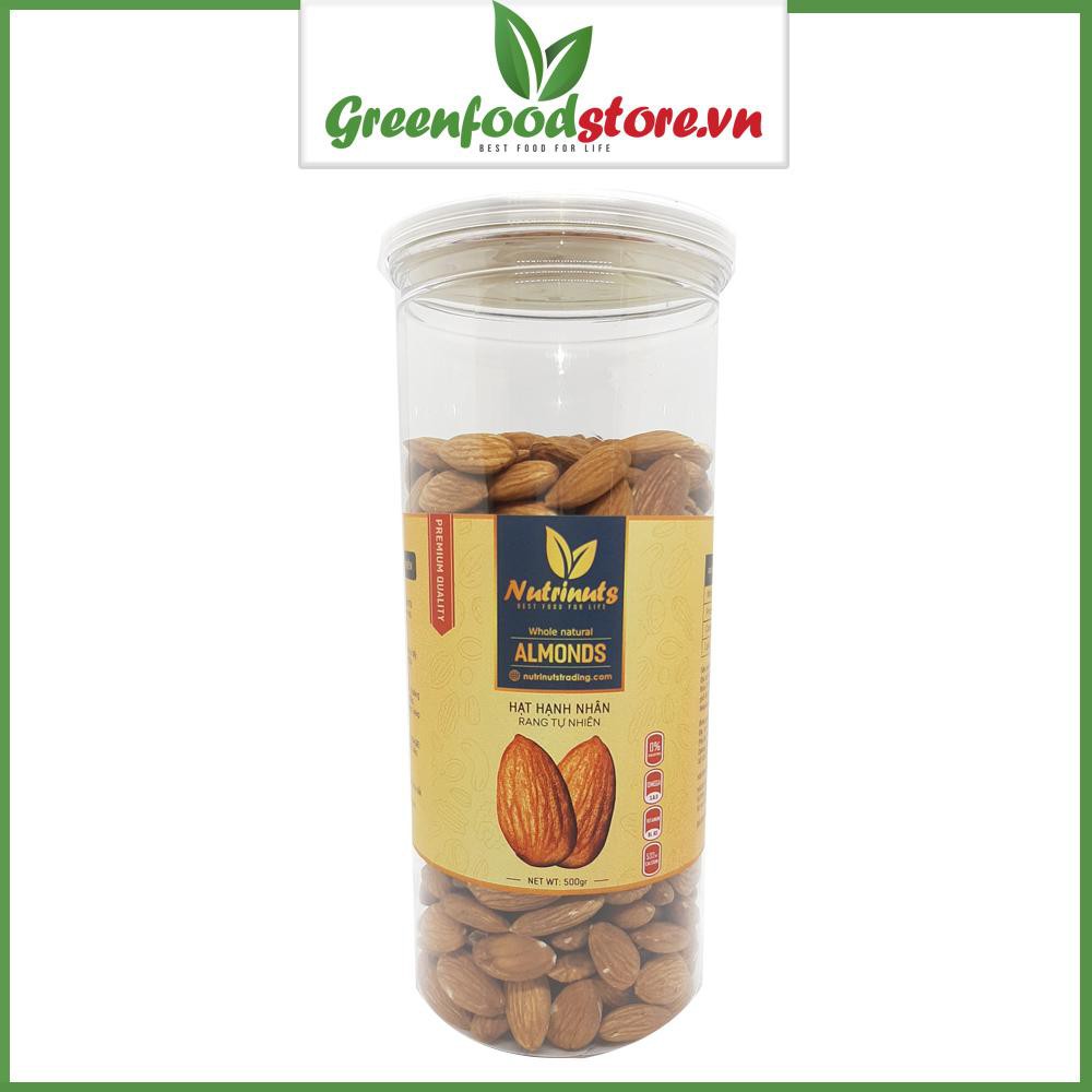 NHÂN HẠNH NHÂN MỸ RANG SẤY TỰ NHIÊN HŨ 500G