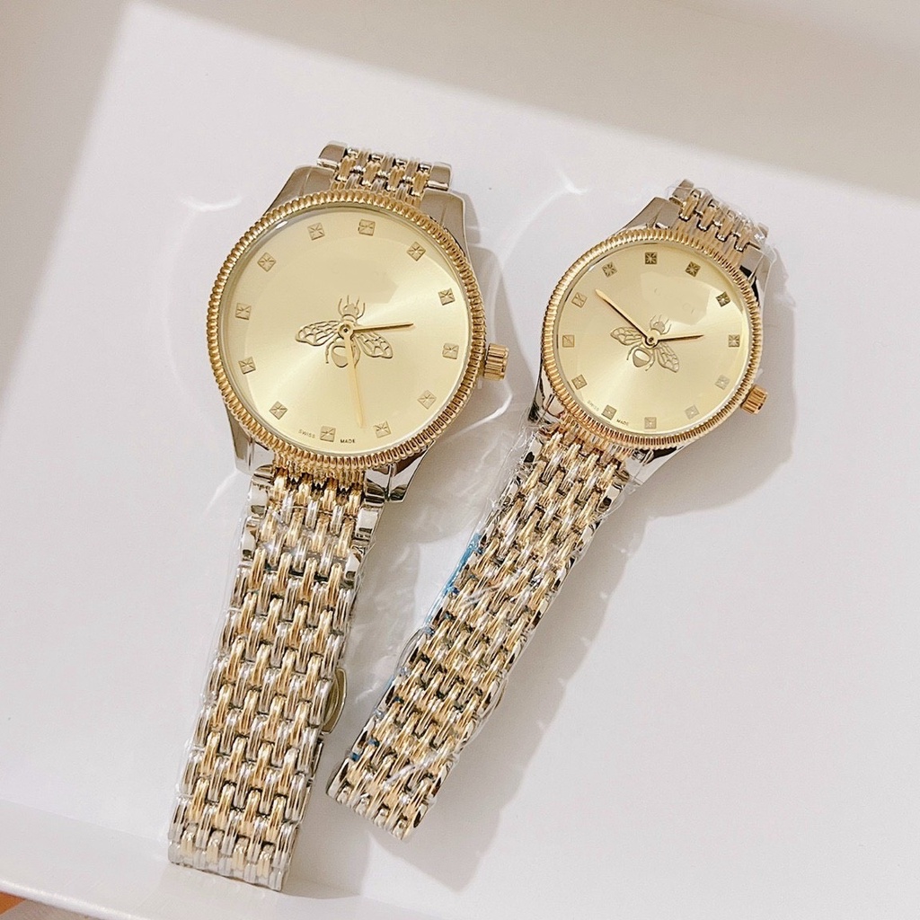 Đồng hồ ĐÔI NAM NỮ Tibihome dây da kim loại thời trang GU51563 nhiều mặt trắng đen chống nước chống xước bảo hành