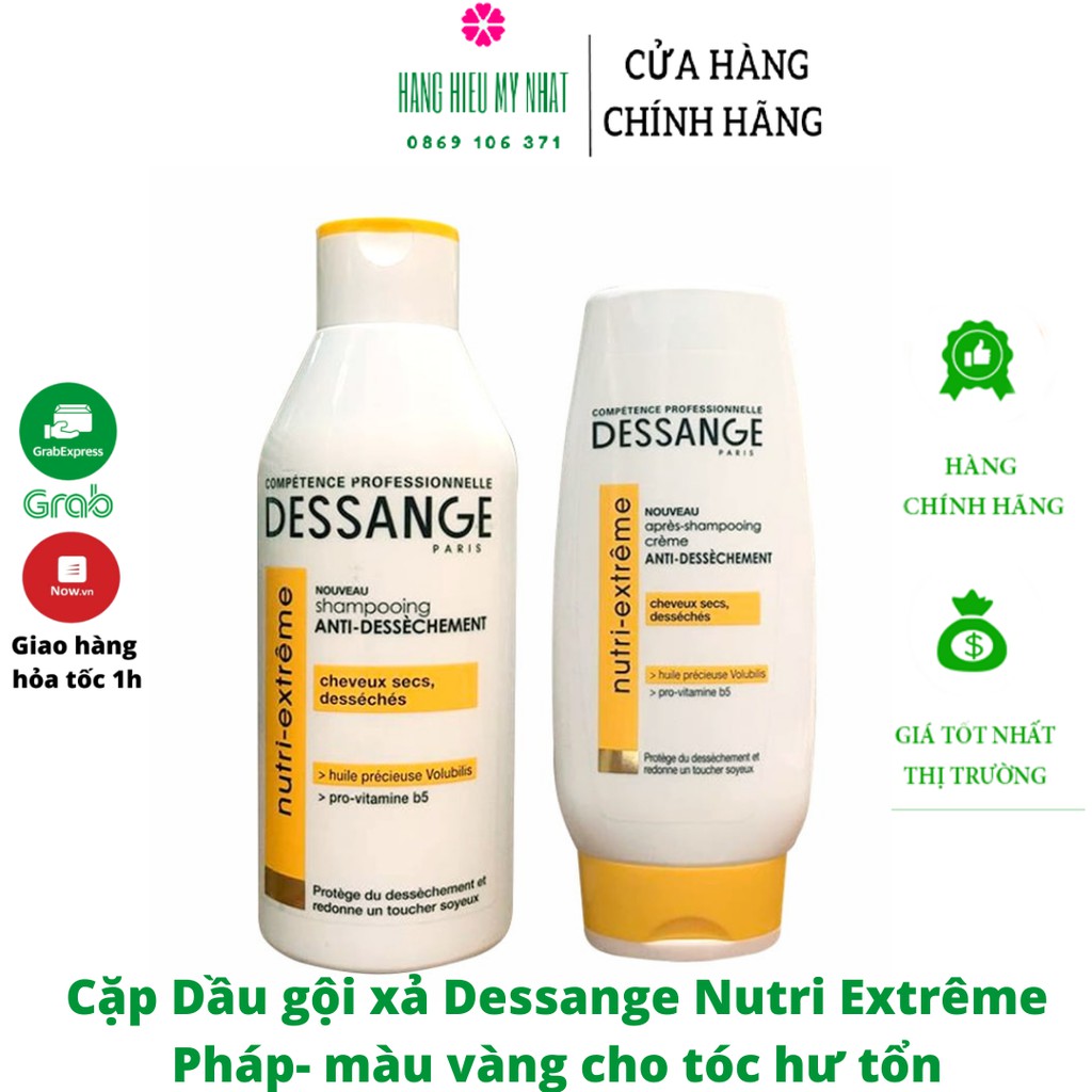 Bộ Dầu gội xả Dessange Pháp 250ml