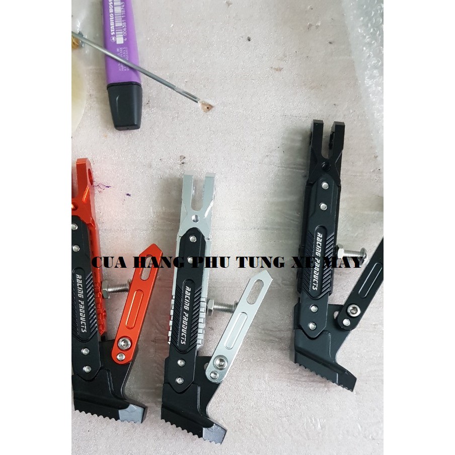 Chân chống nghiêng nhôm CNC cao cấp cho các loại xe đủ màu