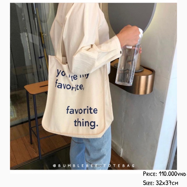 “Favorite” tote bag.
