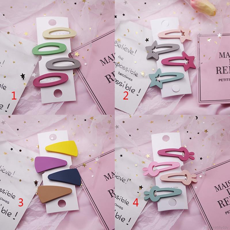 Set 4 kẹp tóc xinh xắn đáng yêu cho bé gái dễ thương