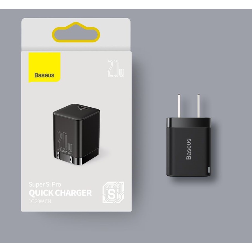 Củ sạc nhanh 20w CCSUP B01 Chân gập - Hàng chính hãng Baseus - Có giấy bảo hành cho khách cần