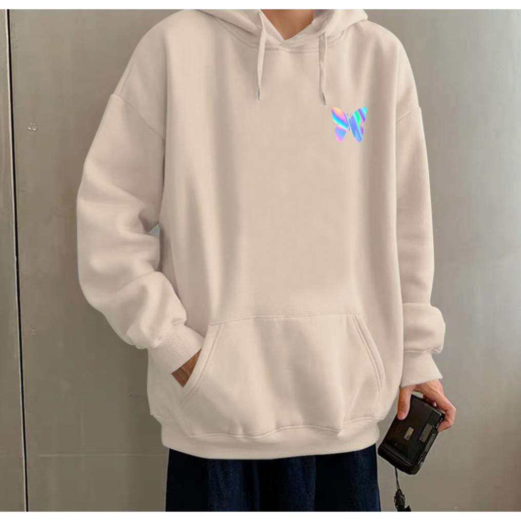 Aó khoác nỉ Hoodie phản quang Con bướm, Áo khoác nỉ nam nữ họa tiết ngực cá tính - PQ08KN | BigBuy360 - bigbuy360.vn