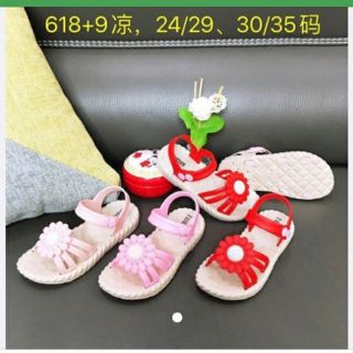 Sandal hoa nhí siêu mềm giả cói cho bé gái