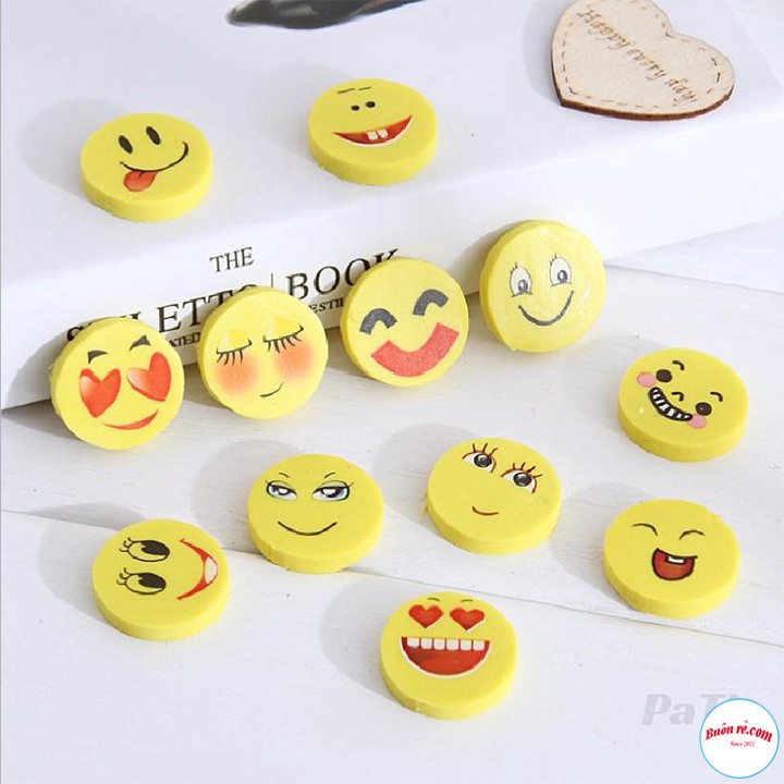 Set 8 Viên Tẩy Chì Hình Mặt Cười Cute-icon Vui Nhộn 00247