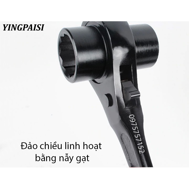 Cờ lê đuôi chuột 30-32mm, cờ lê giàn giáo tự động YINGPAISI thép cứng CR-V, tuýp giàn giáo đa năng 2 đầu