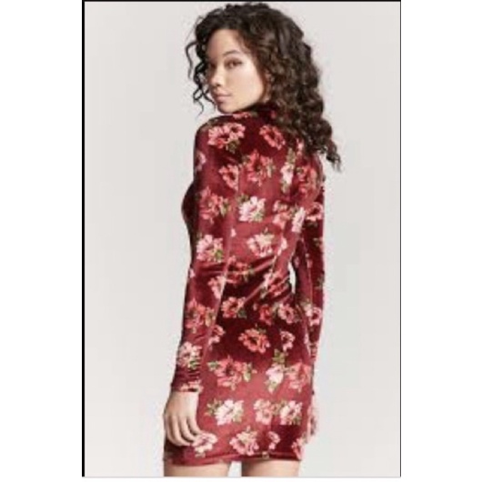 Đầm nhung hoa A350