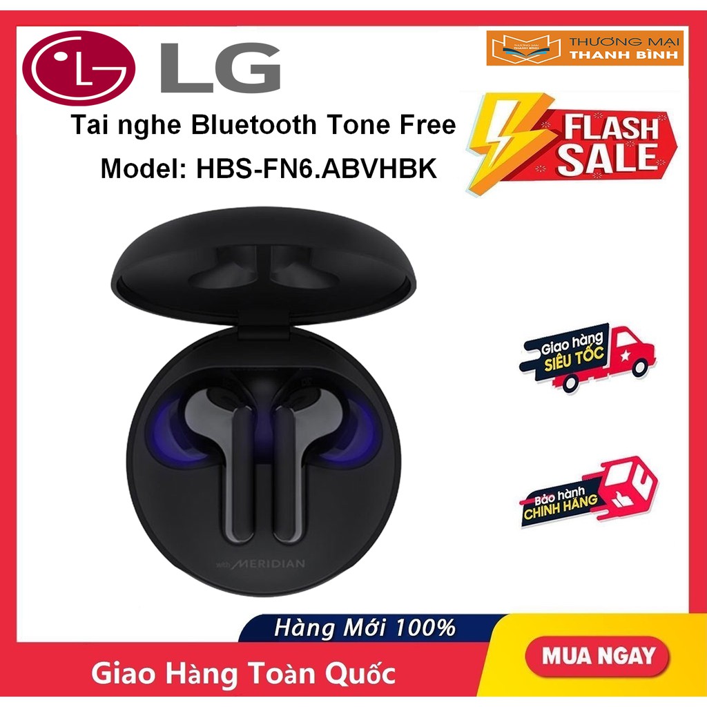 [Mã ELHACE giảm 4% đơn 300K] Tai nghe LG Bluetooth Tone Free HBS-FN6.ABVHBK