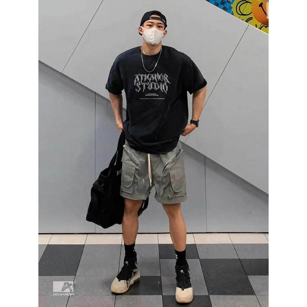 Áo thun wash xám ATHANOR local brand form rộng tay lỡ 100% cotton mẫu CHROME