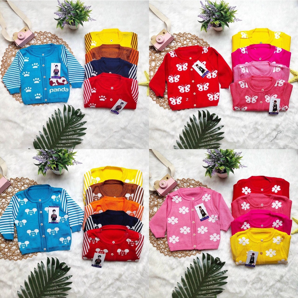 Áo len cho bé sơ sinh/Áo khoác len dài tay bé mẫu mã xinh đẹp cho bé từ 3-8,5kg / đồ sơ sinh bé trai gái
