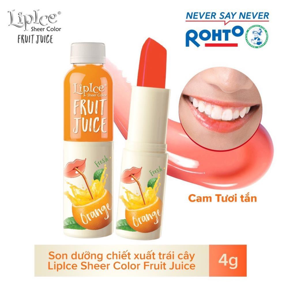 Son dưỡng môi có màu Lipice Sheer Color Fruit Juice 4g hương vị trái cây ngộ nghĩnh