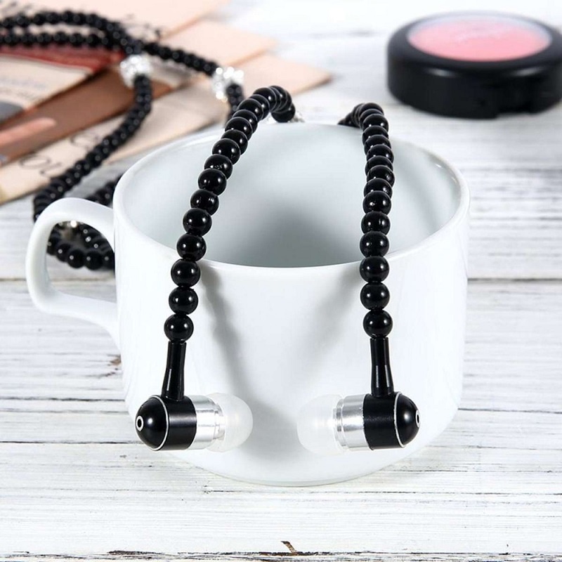 Tai nghe nhét trong tai Tai nghe vòng cổ Tai nghe màu hồng ngọc trai Quà tặng cho bé gái