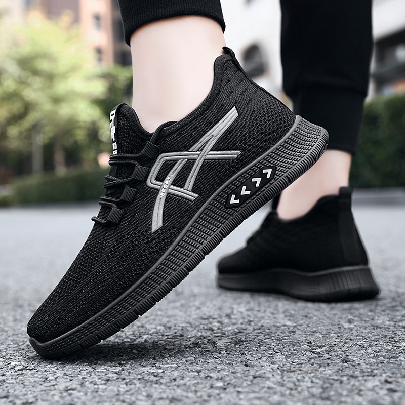 Giày thể thao nam có 2 màu đen và ghi, chất liệu mềm êm chân, phong cách trẻ trung hiện đại - Mã SP: K11