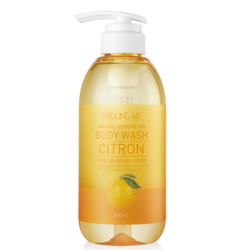 Sữa Tắm Welcos Around Me Hương Cam Trắng Da Bổ Sung Vitamin C Hương Citron Vita Body Gel Wash Citron 500ml