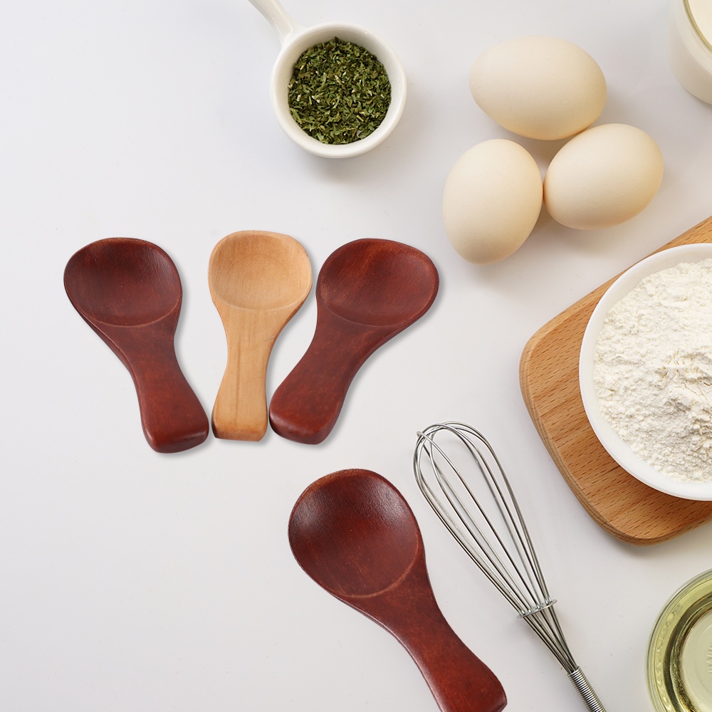 Muỗng Cà Phê/Múc Mật Ong/Bột Bằng Gỗ Hình Hoa Sen Mini Dễ Thương