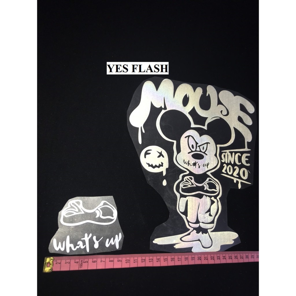 HÌNH ỦI, HÌNH ÉP NHIỆT PHẢN QUANG MẪU COMBO MICKEY HU018