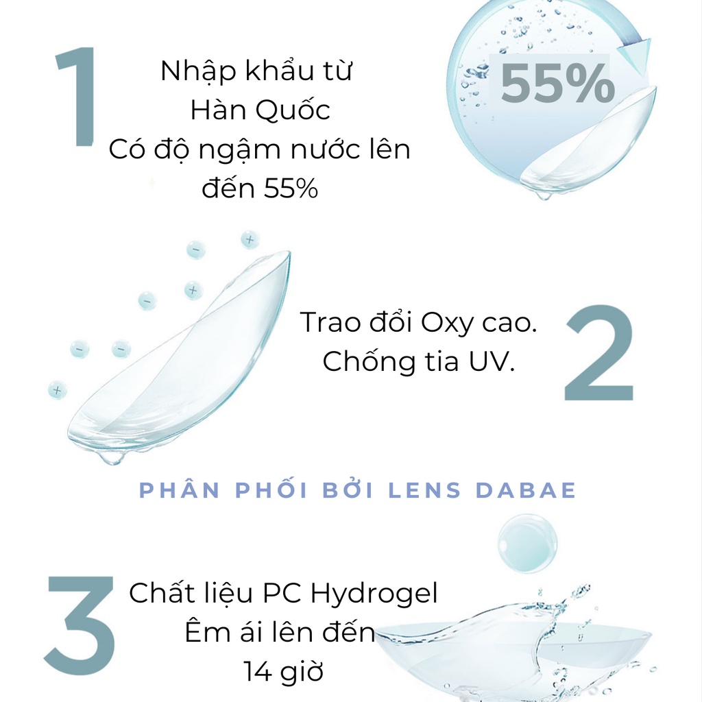 hãng Siesta IRIS HAZEL kính áp tròng  Hàn Quốc lens nâu tự nhiên không viền chất liệu PC Hydrogel cao cấp có độ cận