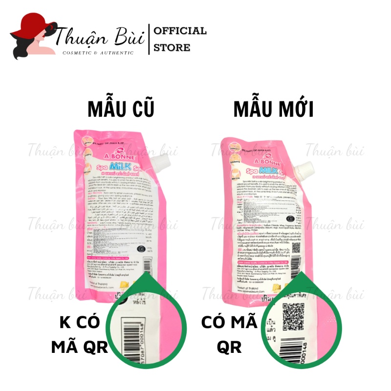 Muối Tắm Sữa Bò Tẩy Tế Bào Chết A Bonne Spa Milk Salt Thái Lan Toàn Thân Túi 350gr Có Vòi