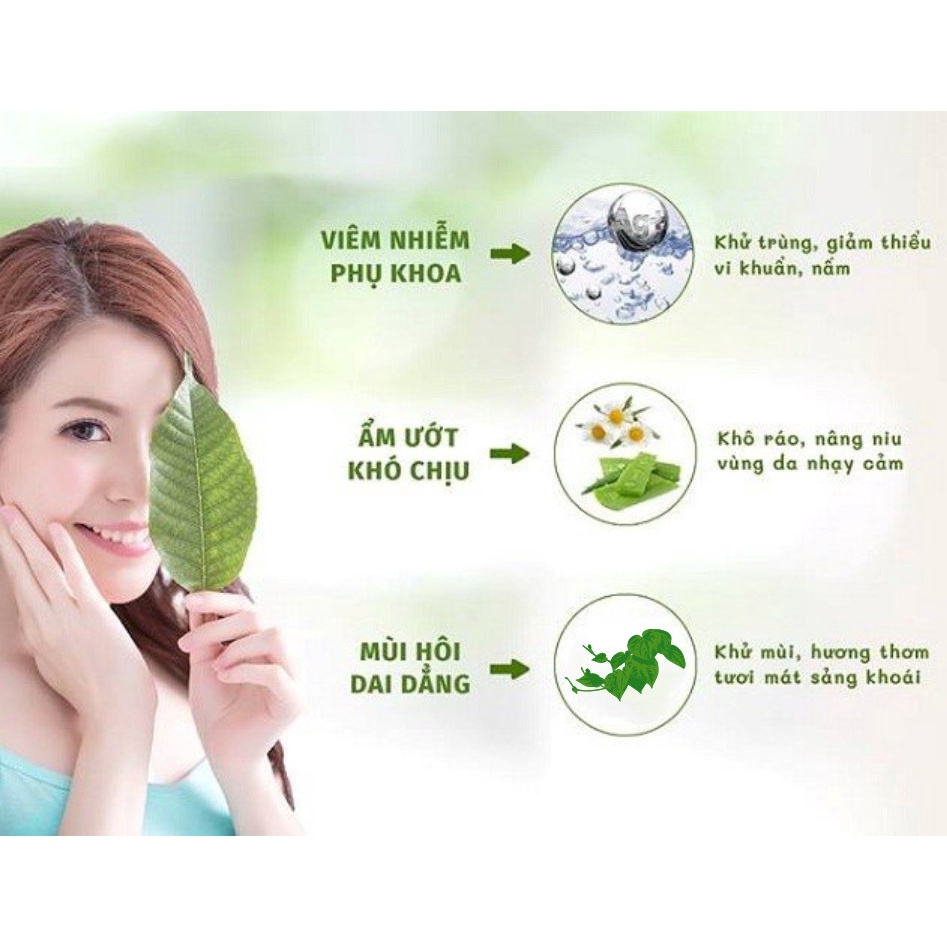 Dung dịch vệ sinh phụ nữ V9Queen, chiết xuất trầu không bạc hà V9 Green 100ml