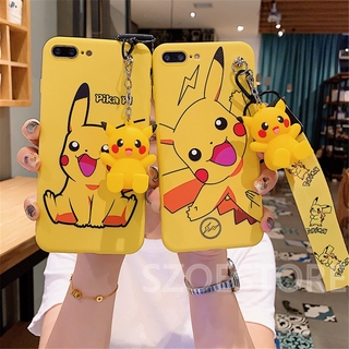 Ốp điện thoại mềm có dây Pokemon Pikachu dễ thương OPPO A53 A92 A52 A91 A31 Reno 3 A9 2020 A5 2020 F11 F11 Pro A7...