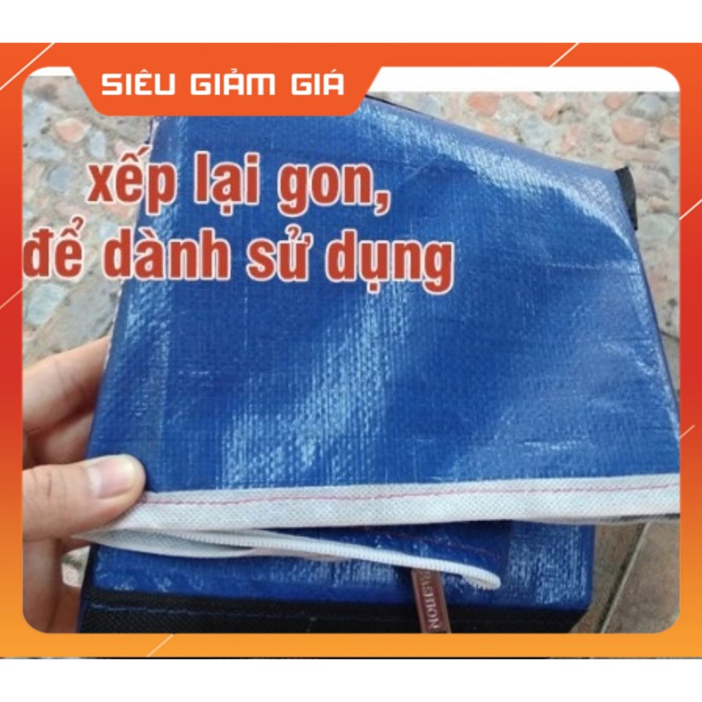 Túi Bạt Đựng Đồ Có Dây Kéo - Màu Xanh  (may từ vải bạt chính hãng Tú Phương) [ĐỦ SIZE]