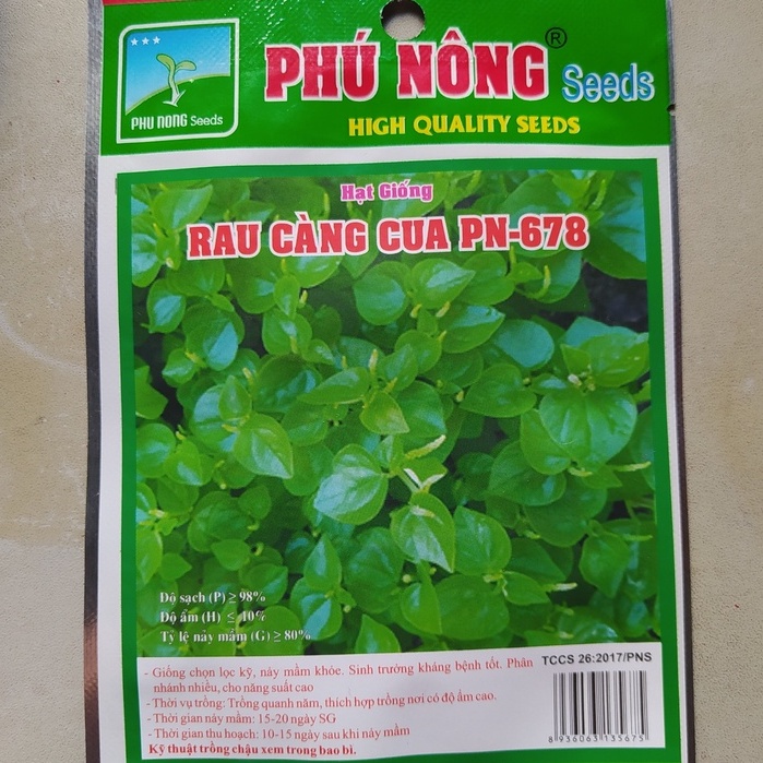 Hạt Giống Rau Càng Cua