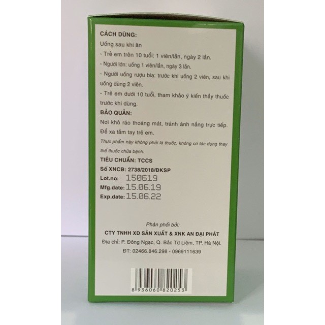 GIẢI ĐỘC GAN CÀ GAI LEO - XẠ ĐEN Milk Thistle - Hộp 60 Viên - Giúp bổ gan, bảo vệ tế bào gan, giải độc gan.