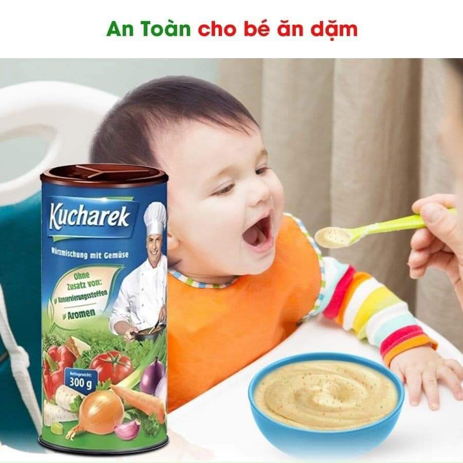 Hạt nêm hữu cơ Kucharek 100% từ rau củ cho bé ăn dặm, người ăn kiêng ăn chay gói 200g
