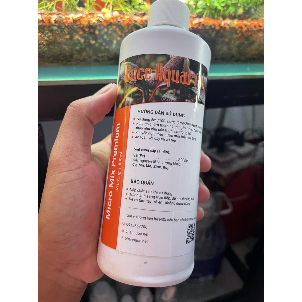 Phân nước cây thuỷ sinh #Buceaquarist Micro Mix Premium 500ml