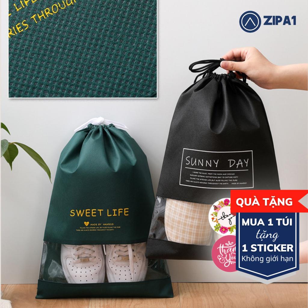 Túi đựng giày, vải không dệt có cửa sổ - Túi đựng đồ Zip A1 - A102